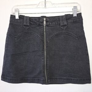 Western Denim Mini Skirt